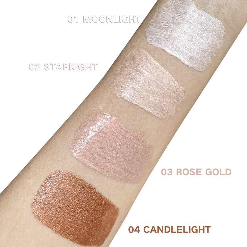 MEICOLY Liquid Highlighter,Long Lasting Liquid Luminizer Shimmer Stick,Waterproof Smooth Highlight