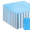 10pcs Plush Puzzle Floor Foam Mat Tiles Fluffy Cuttable Anti