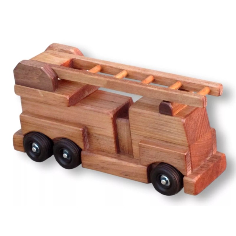 Amish Handmade FIRE ENGINE LADDER TRUCK WOOD TOY Amish Handmade