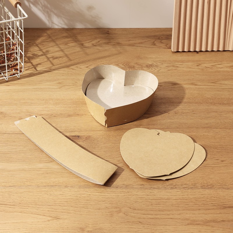 Pearl Metal Bakegee Paper Assembly, Heart Baking Mold (3 Pieces)