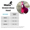 Masta Stretch Lycra Horse Head Hood with Zip - Burgundy