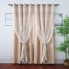 Amidoudou 1 par de cortinas europeas de doble capa con