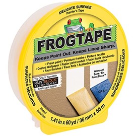 FROGTAPE 242836 Delicate Surface Painter's Tape, Yellow, 1.41 in. x 60 yd, 10 Rolls