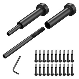 CKE 20 Pack Black Invisible Cable Railing Kits, 1/8" Black Stainless Steel Invisible Receiver and Swage Tensioner Stud End for 2x2 4x4 Wood Metal Post Deck Stairs, Black Cable Railing Hardware, BCR31