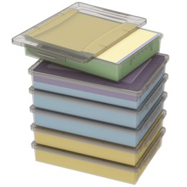 Lifewit 6 Pack Plastic Multi-Purpose Storage Box with Latching Lids, Gray A4, 8.5" x 11" Letter Size Paper Storage, Storage Containers for Board Game, Craft, Document, Magazine, Art Supplies