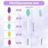 Hpmjz 10 Stück Silikon Peeling Lippenpinsel, Doppelseitiges Lippenbürste Lippen-Peeling-Pinsel Silikon-Peeling-Werkzeug
