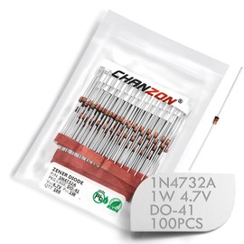 Chanzon 1N4732A 1N4732 Power Zener Diode 1W 4.7V DO-41 (DO-204AL) Axial Diodes 1 Watt 4.7 Volt 4V7 (Pack of 100)
