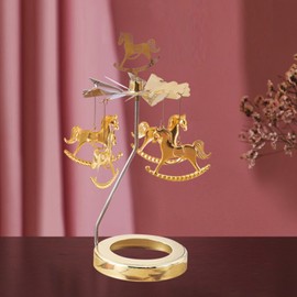 Rotary Candle Tray | Round Thermal Rotating Candlestick Aromatherapy Candle Holder | Spinnings Candle Tray | Candle Carousel Tray | Revolving Lantern Romantic Candlelight Dinner Ornaments