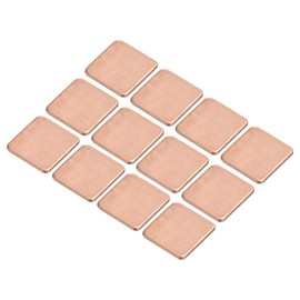 MECCANIXITY Heatsink Copper Pad Shim 15mm x 15mm x 1.2mm Thermal Conductive Heat Sink for Electronic Chip Cooling Pack of 12