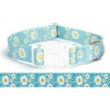 Pimaodog Girl Dog Collars with Daisy Patterns, Cute Pink Dog