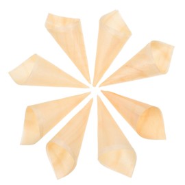 SOIMISS 50pcs Wooden Veneer Roll Appetizer Cones Appetizers Serving Cones Candy Charcuterie Charcuterie Cone Cup Ice Cream Holders Ice Cream Cone Popsicle Molds Beige