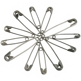 AERZETIX – C67648 – Set mit 12 Sicherheitsnadeln 45/38/32 mm – aus Metall – nadeln-sortiment, Kleidung, etikettierung, Sicherheit, nähen, Stoff