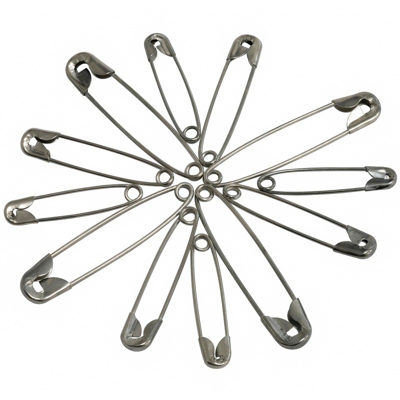 AERZETIX – C67648 – Set mit 12 Sicherheitsnadeln 45/38/32 mm