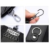 QIUPFGUT Leather Key Bag Key Organiser, black