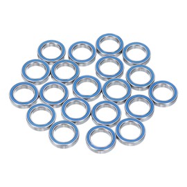 sourcing map 20pcs 6701-2RS Miniature Deep Groove Ball Bearings 12x18x4mm Double Sealed Bearings (Blue) for Electric Motor, Home Appliances, Machinery, P6 (ABEC 3)