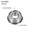 sourcing map MF105ZZ Flanged Ball Bearing 5mmx10mmx4mm Double Metal Shielded