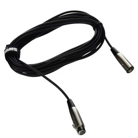 Shure C25J - Cable Hi-Flex de 25 pies con conectores XLR cromados, color negro