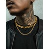Richsteel Men's Necklace Chain, Gold Cuban Link Chain for Men