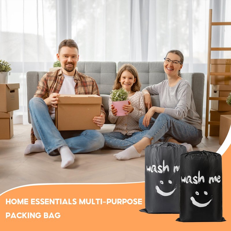 Travel Laundry Bag, 2 Pcs Portable Large Laundry Bags, Durable