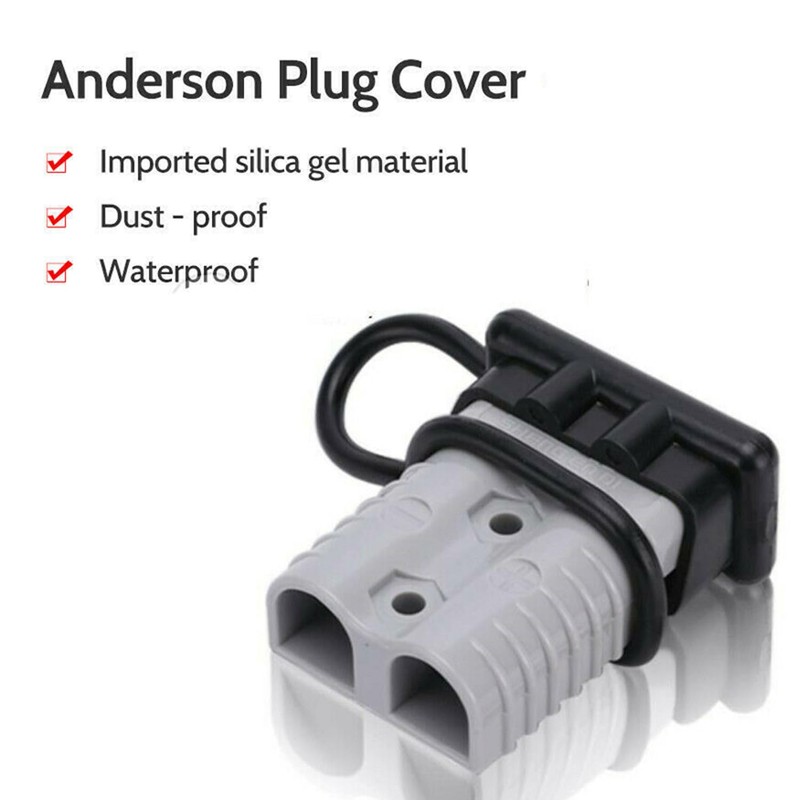Waterproof & Dustproof 50A Anderson Plug Covers with Securing Loop