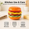 6-Piece Stackable Ceramic Burger Plate Set for Sauces & Dips