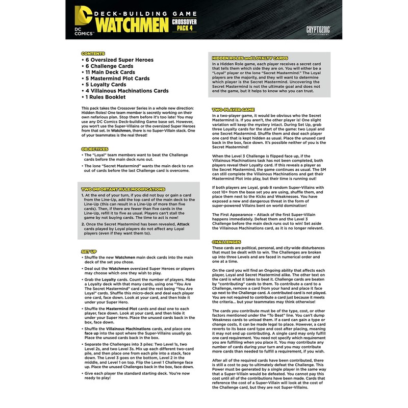 Cryptozoic Entertainment DC Deck-Building Game Crossover Pack 4: Watchmen