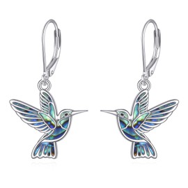 Hummingbird Dangle Earrings 925 Sterling Silver Bird Earrings Hummingbird Earrings for Women
