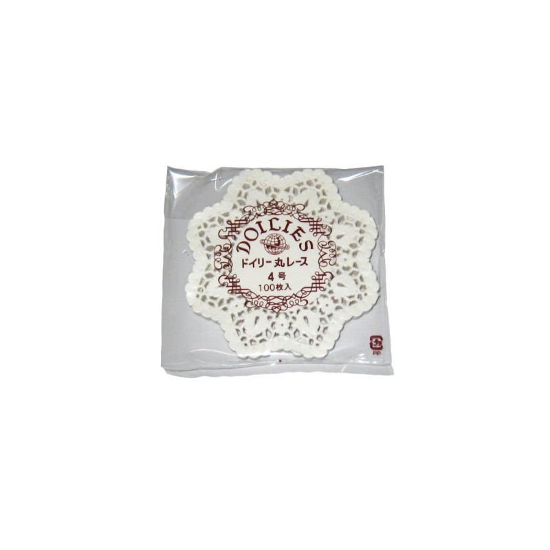 イービーエム(EBM) ドイリー レースペーパー 丸型(500枚入)4号
