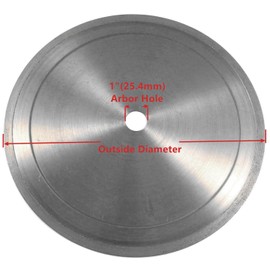 14" inch Diamond Lapidary Saw Blade Sintered Rim Trim Slab Cutting Gemstone Rocks Arbor Hole 1 in