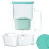 Wessper Glass Water Filter Jug, incl. 1 Filter Cartridge, 3