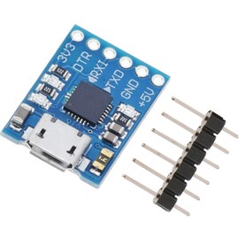 DKARDU 2 Pcs CP2102 Micro USB to TTL/Serial Module Serial Converter 6PIN Converter STC Downloader with Male and Female Dupont Cables Micro to USB Data line for Arduino