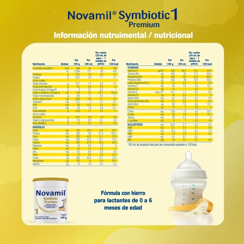 Novamil Etapa 1 SYMBIOTIC Fórmula Láctea 400 g
