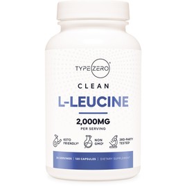 Cápsulas de L-leucina Type Zero (2000 mg por porción) 120 cápsulas - 30 porciones                                                                     