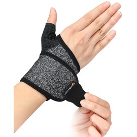 FitDA Wrist Support Strap with Soft Thumb Opening, Adjustable Support Brace for Mild Carpal Tunnel Tendonitis Arthritis Sprains, Compression Hand Support for Sports Work Typing Sleeping(Right)