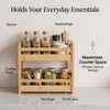 Briful 2 Tier Bamboo Spice Rack Organizer for Countertop, Small