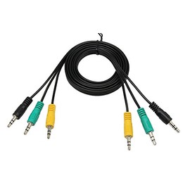 Cable de audio de 3,5 mm de 3 a 3 macho estéreo AUX Cable para altavoces de computadora (1,5 m)