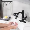 CHOMELY Single Hole Rotatable Bathroom Faucet with Temperature Display in