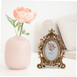 Ipetboom Retro Picture Frame European Style Resin Photo Holder for Desktop Decoration Practical for Bedroom Living Room Decor