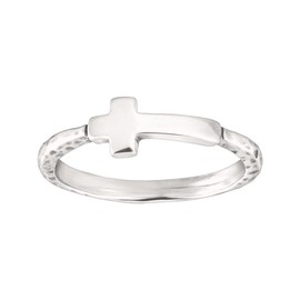 Silpada 'Simplex Cross' Sterling Silver Ring, Size 9