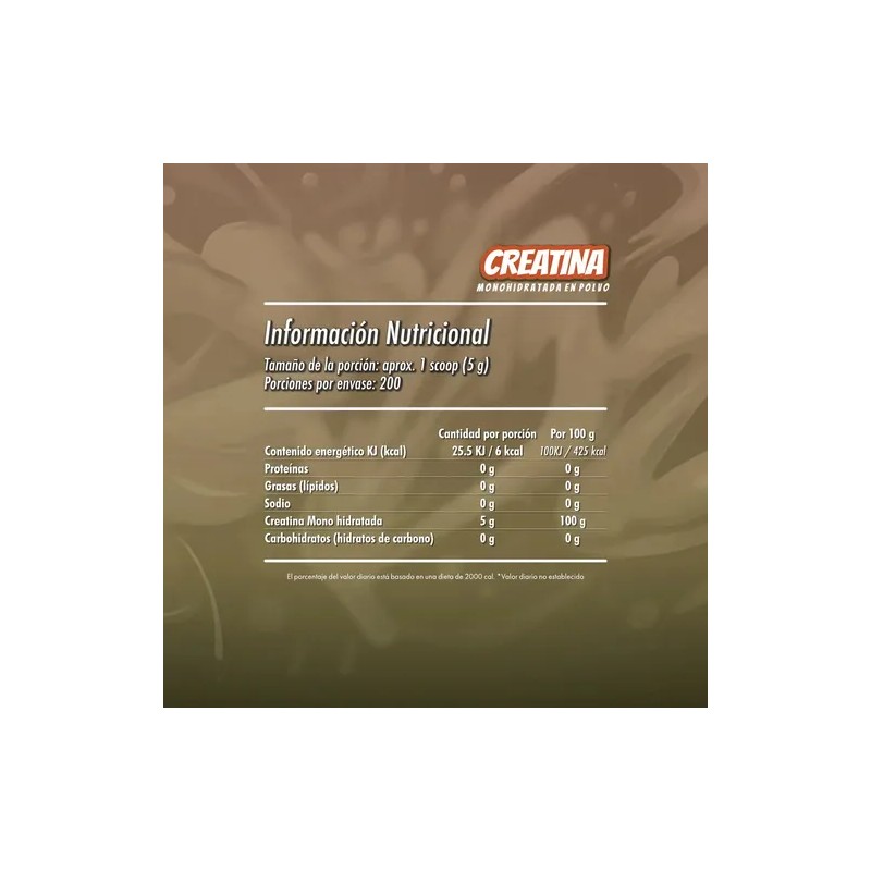 Creatina Monohidratada Madness 1kg Polvo Suplemento Musculo Sabor Naranja