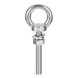 sourcing map Lifting Eye Bolt, 1 Set M12 x 70mm Eye Bolt with Nut Washer 304 Stainless Steel Shoulder Lifting Ring Eye Bolt for Hanging Item
