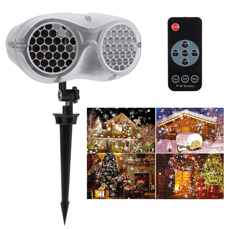 Snowflake Projection Light Waterproof Remote Control Light 100‑240V Lighting Supplies
