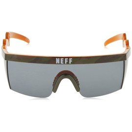 NEFF Men's Brodie Wrap Around Sport Sunglasses Rectangular, Camo, One Size