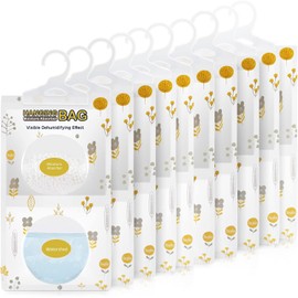 Vacplus Moisture Absorbers, Hanging Closet Dehumidifier Bags, Humidity Packs, Desiccant, Closet Dehumidifiers with Fragrance Free, 10 Pack, 9.8 OZ