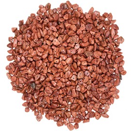 Xmada Crystal Beads for Jewelry Making, 300 PCS Natural Stone Beads, 5mm to 8mm Irregular Gemstone Beads for Beading & Jewelry Making, Beads for Crafts (Red Goldstone)