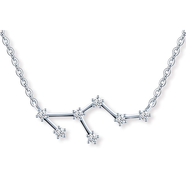 MicLee Women's 925 Sterling Silver Cubic Zirconia Necklace 12 Constellations