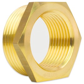 Reducing Nipple Reducer Sleeve Nipple Male Thread x Female Thread Fitting Pipe Fitting Adapter Screw Fitting Thread Fitting Industrial Quality - Made in Italy (Brass, 3/4 Inch Male x 1/2 Inch Female