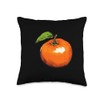 Persimmon Fruit Pop Art Throw Pillow