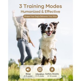 Jugbow Dog Training Collar - 4200FT Remote Dog Collar with 3 Training Modes, Dog Collars for Small Dogs with Security Lock & IPX8-Waterproof, Rechargeable E-Collar for Mini Small Medium Dogs (White)