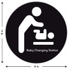 TRUSTY Baby Changing Station STICKER Sign for Walls (8-inches) Black